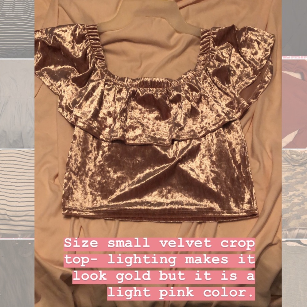 Velvet crop top